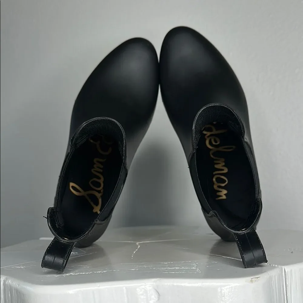 Sam Edelman Tinsley Black Chelsea Rain Boots - Size 7 (A-1644)